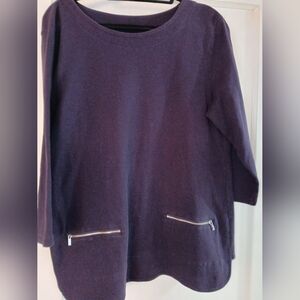 Croft & Barrow Purple Blouse Classic Top